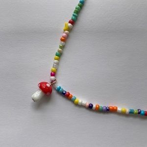 Mushroom beaded choker